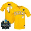 tommy white 47 lsu tigers college world series baseball men jersey yellow