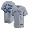 toronto blue jays away limited custom men jersey gray