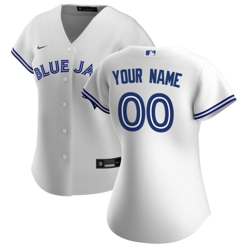 toronto blue jays womens home custom jersey white