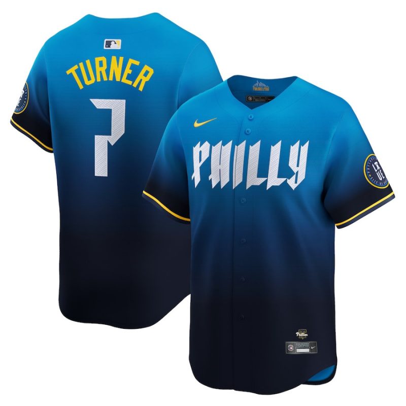 trea turner 7 philadelphia phillies 2024 limited city connect jersey mens