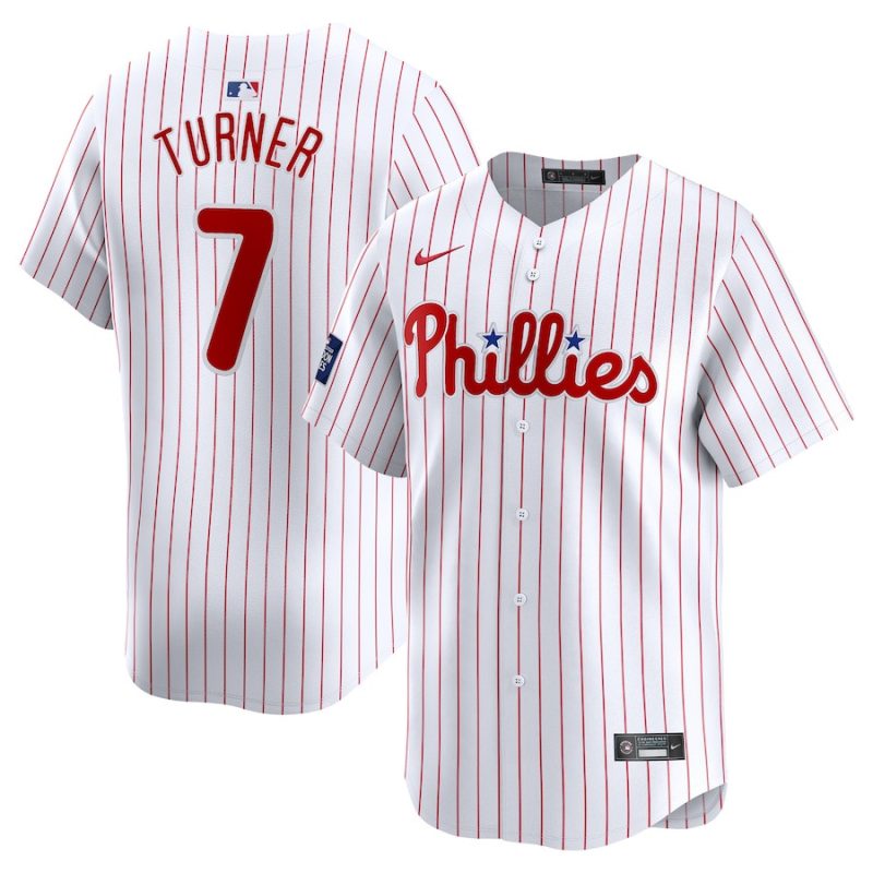 trea turner 7 philadelphia phillies 2024 mlb world tour london series home limited player men jersey white