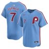 trea turner 7 philadelphia phillies alternate limited men jersey light blue