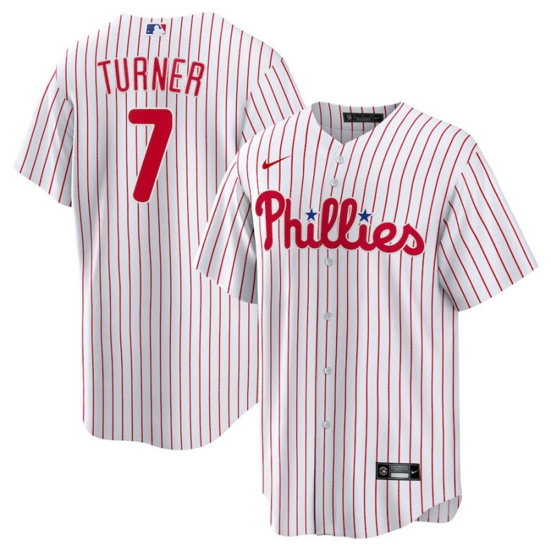 trea turner 7 philadelphia phillies men jersey white