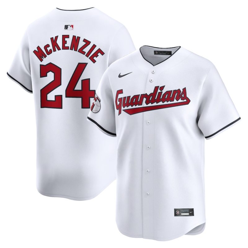 triston mckenzie 24 cleveland guardians home limited men jersey white