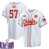 truman jones 57 kansas city chiefs super bowl lviii baseball men jersey white