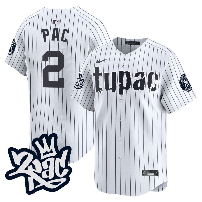 tupac shakur 2 new york yankees tupac shakur men jersey white