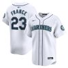 ty france 23 seattle mariners home limited player men jersey white