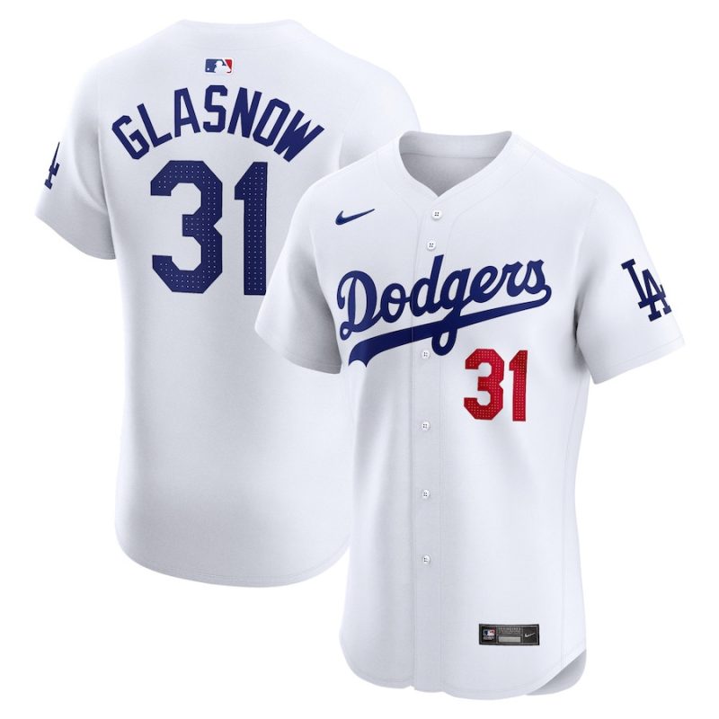 tyler glasnow 31 los angeles dodgers home elite player men jersey white