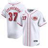 tyler stephenson 37 cincinnati reds home limited player men jersey white