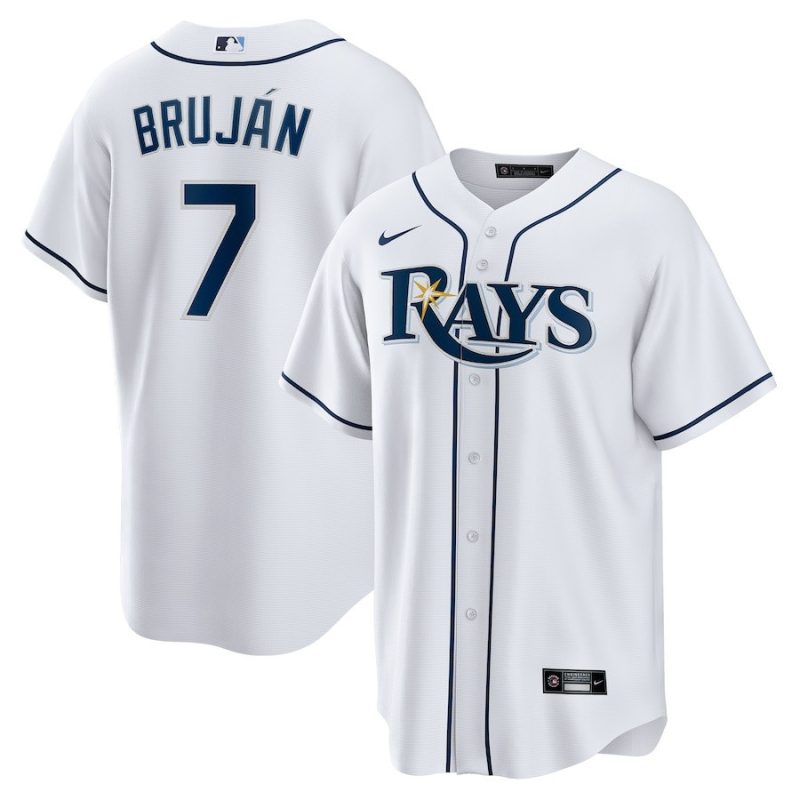 vidal brujan 7 tampa bay rays home team men jersey white