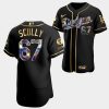 vin forever los angeles dodgers vin scully 67 black jersey golden diamond