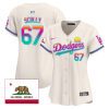 vin scully 67 los angeles dodgers 2024 los angeles city style california republic patch women jersey cream