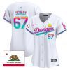 vin scully 67 los angeles dodgers 2024 los angeles city style california republic patch women jersey white