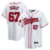 vin scully 67 los angeles dodgers mexico baseball men jersey white