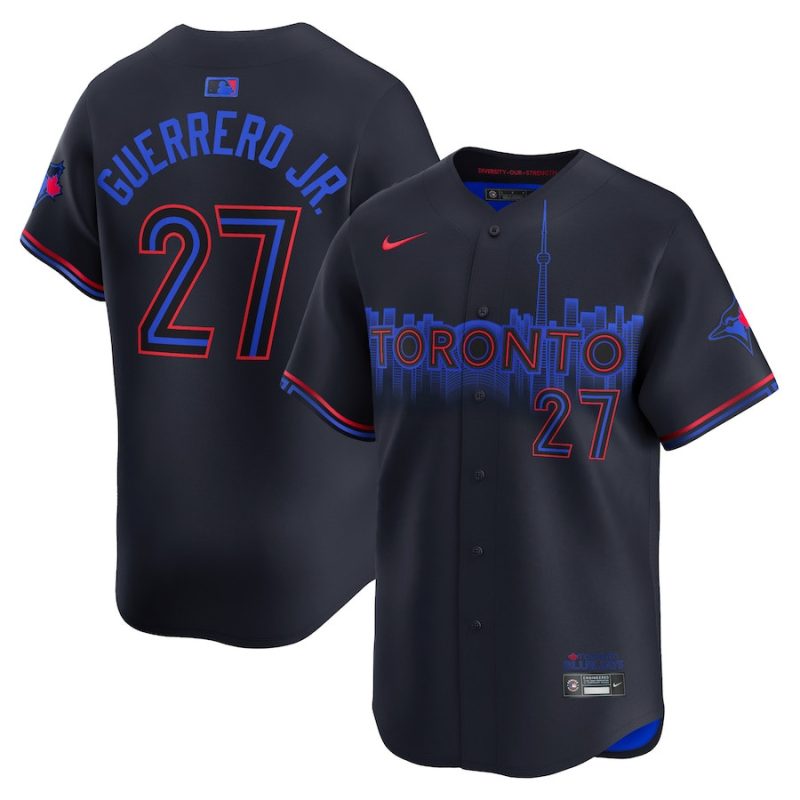 vladimir guerrero jr 27 toronto blue jays 2024 city connect limited player men jersey black