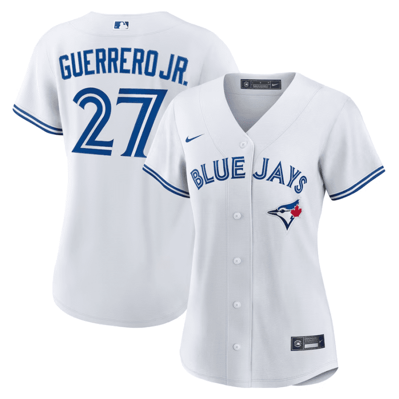 vladimir guerrero jr 27 toronto blue jays women home jersey white