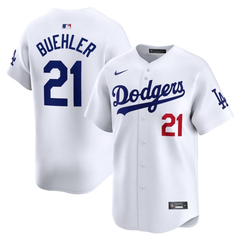 walker buehler 21 los angeles dodgers home limited men jersey white