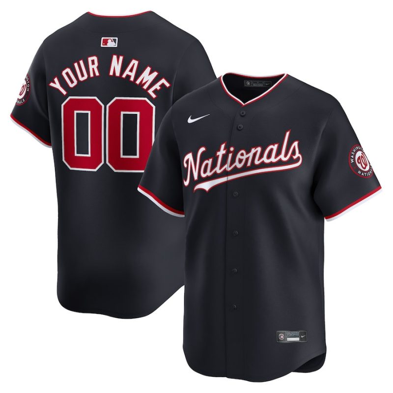 washington nationals alternate limited custom men jersey navy