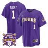 weylin guidry 1 lsu tigers 2023 national champions baseball men jersey purple