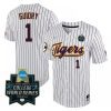 weylin guidry 1 lsu tigers college world series baseball men jersey white pinstripe