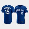 whit merrifield 15 kansas city royals mens 2022 alternate jersey royal jersey