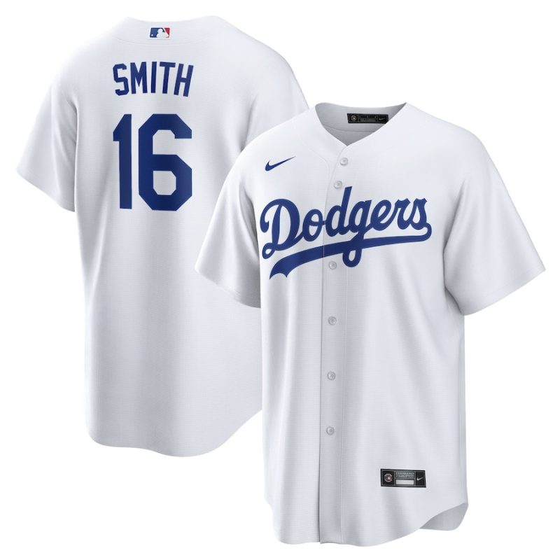 will smith 16 los angeles dodgers home men jersey white