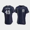 willi castro 49 detroit tigers team logo navy alternate jersey jersey