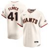 wilmer flores 41 san francisco giants home limited player men jersey cream