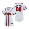 womens custom 00 atlanta braves white 2022 gold program jersey