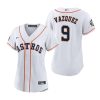 womens houston astros christian vazquez 9 white 2022 world series jersey