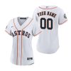 womens houston astros custom 00 white 2022 world series jersey