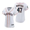 womens houston astros rafael montero 47 white 2022 world series jersey