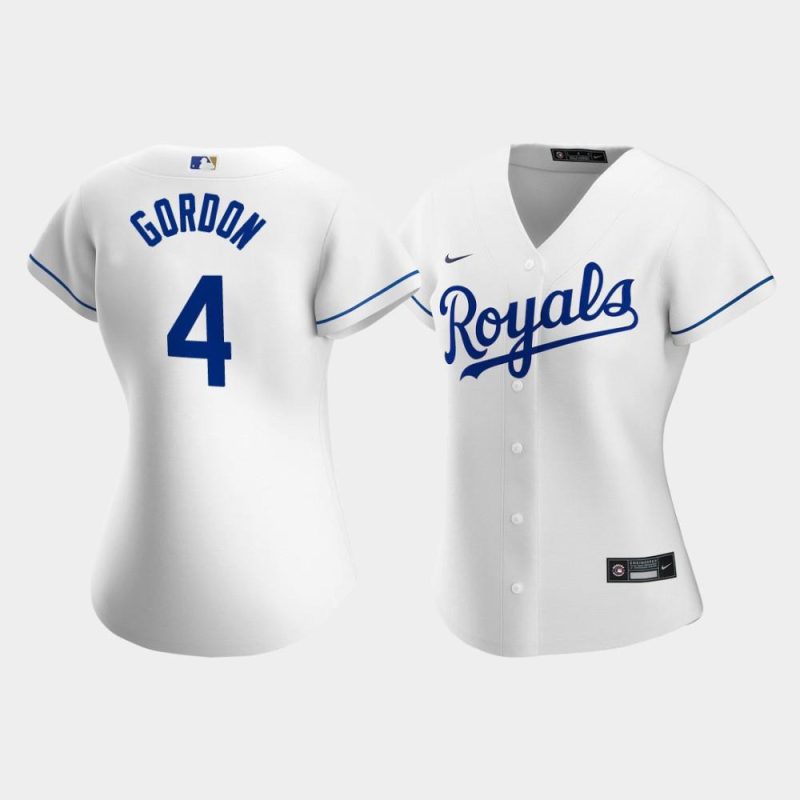 womens kansas city royals alex gordon 4 white home player jersey jersey