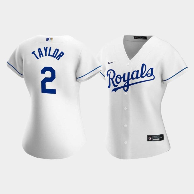 womens kansas city royals michael a taylor 2 white home player jersey jersey