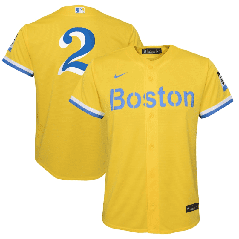 xander bogaerts 2 boston red sox youth city connect jersey gold