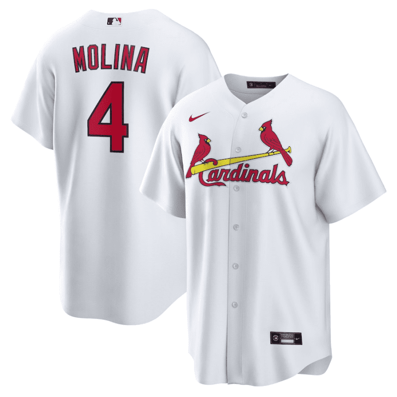 yadier molina 4 st louis cardinals home men jersey white