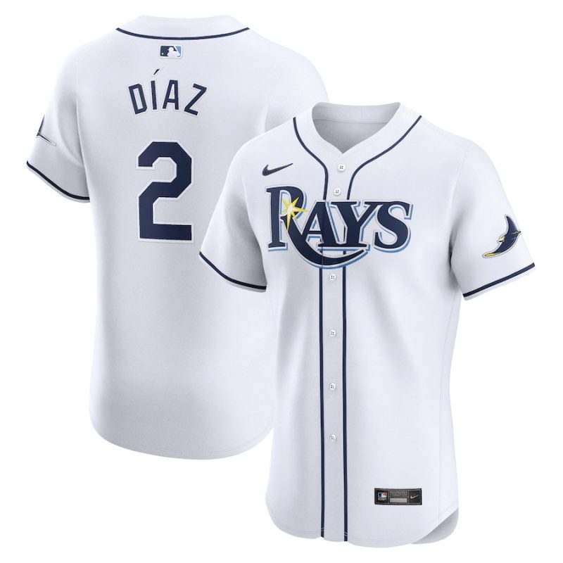 yandy diaz 2 tampa bay rays home elite player men jersey white