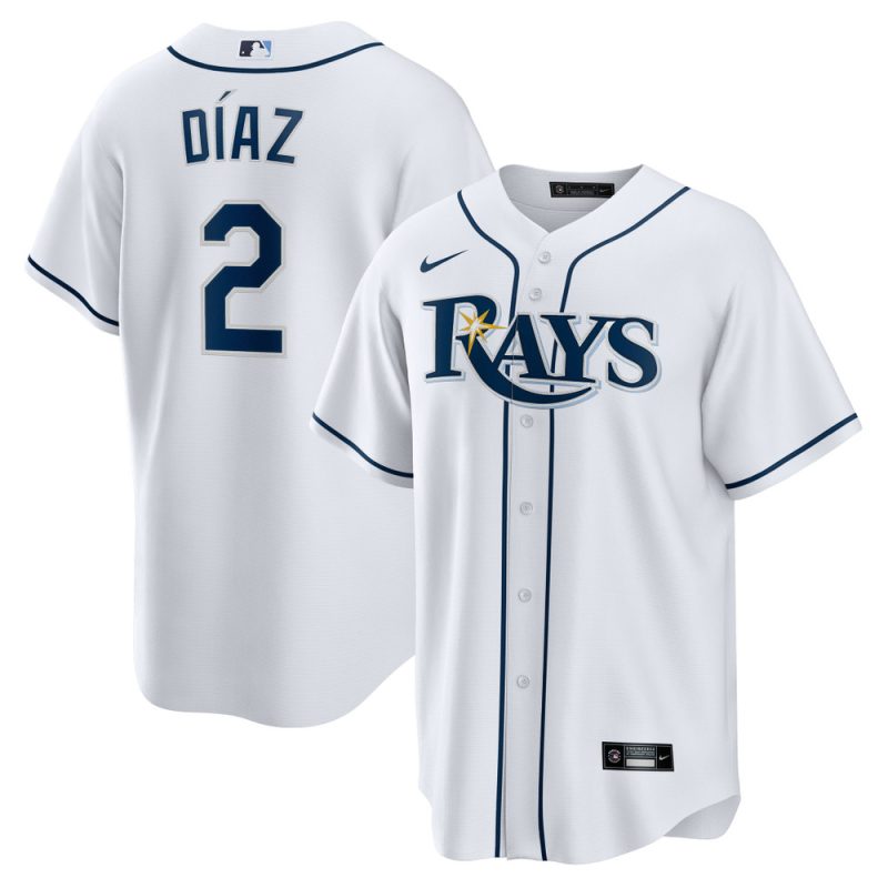 yandy diaz 2 tampa bay rays home team men jersey white