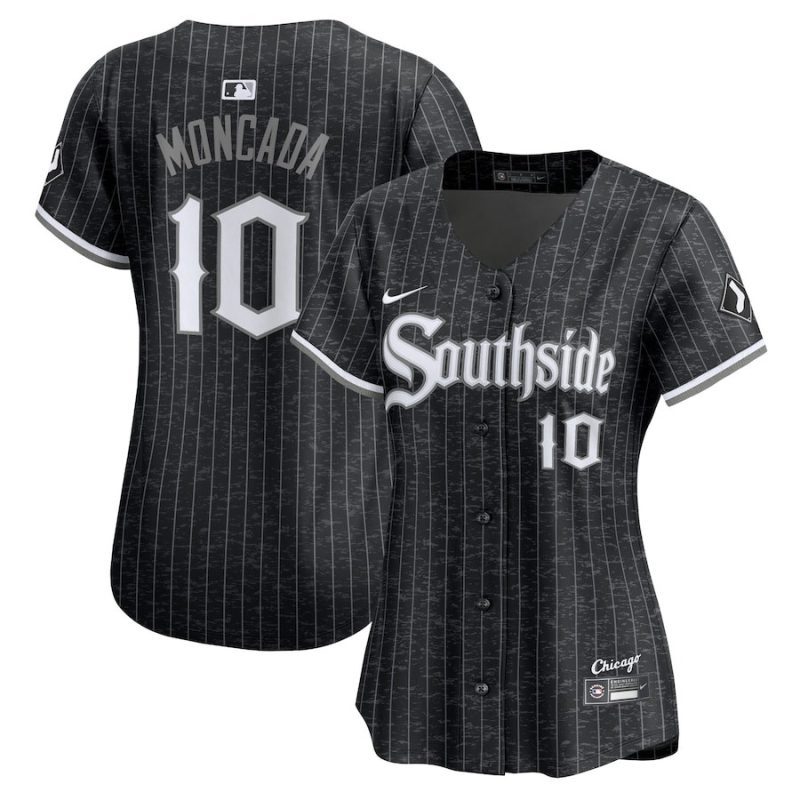 yoan moncada 10 chicago white sox city connect limited women jersey black