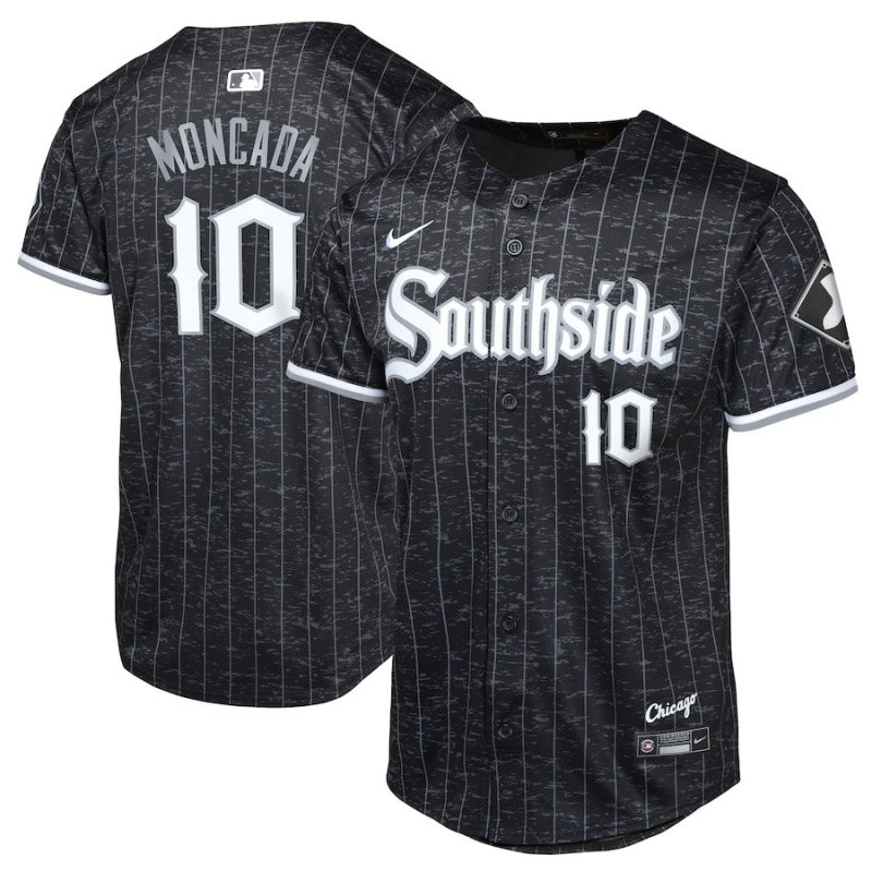 yoan moncada 10 chicago white sox city connect limited youth jersey black