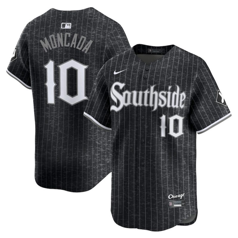 yoan moncada 10 chicago white sox city connect retired men jersey black