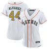 yordan alvarez 44 houston astros 2023 gold collection women jersey white gold