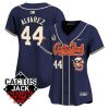 yordan alvarez 44 houston astros cactus jack celebrity softball game patch women jersey navy