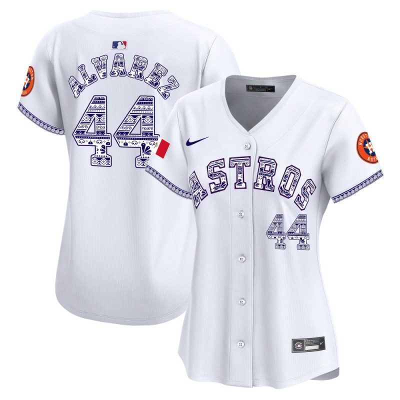 yordan alvarez 44 houston astros mexico women jersey white