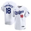 yoshinobu yamamoto 18 los angeles dodgers home limited player men jersey white