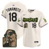 yoshinobu yamamoto 18 los angeles dodgers snoop dogg men jersey cream