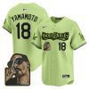 yoshinobu yamamoto 18 los angeles dodgers snoop dogg men jersey light green