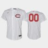 youth 2022 field of dreams 00 custom cincinnati reds white jersey