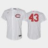 youth 2022 field of dreams 43 alexis diaz cincinnati reds white jersey