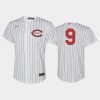 youth 2022 field of dreams 9 mike moustakas cincinnati reds white jersey